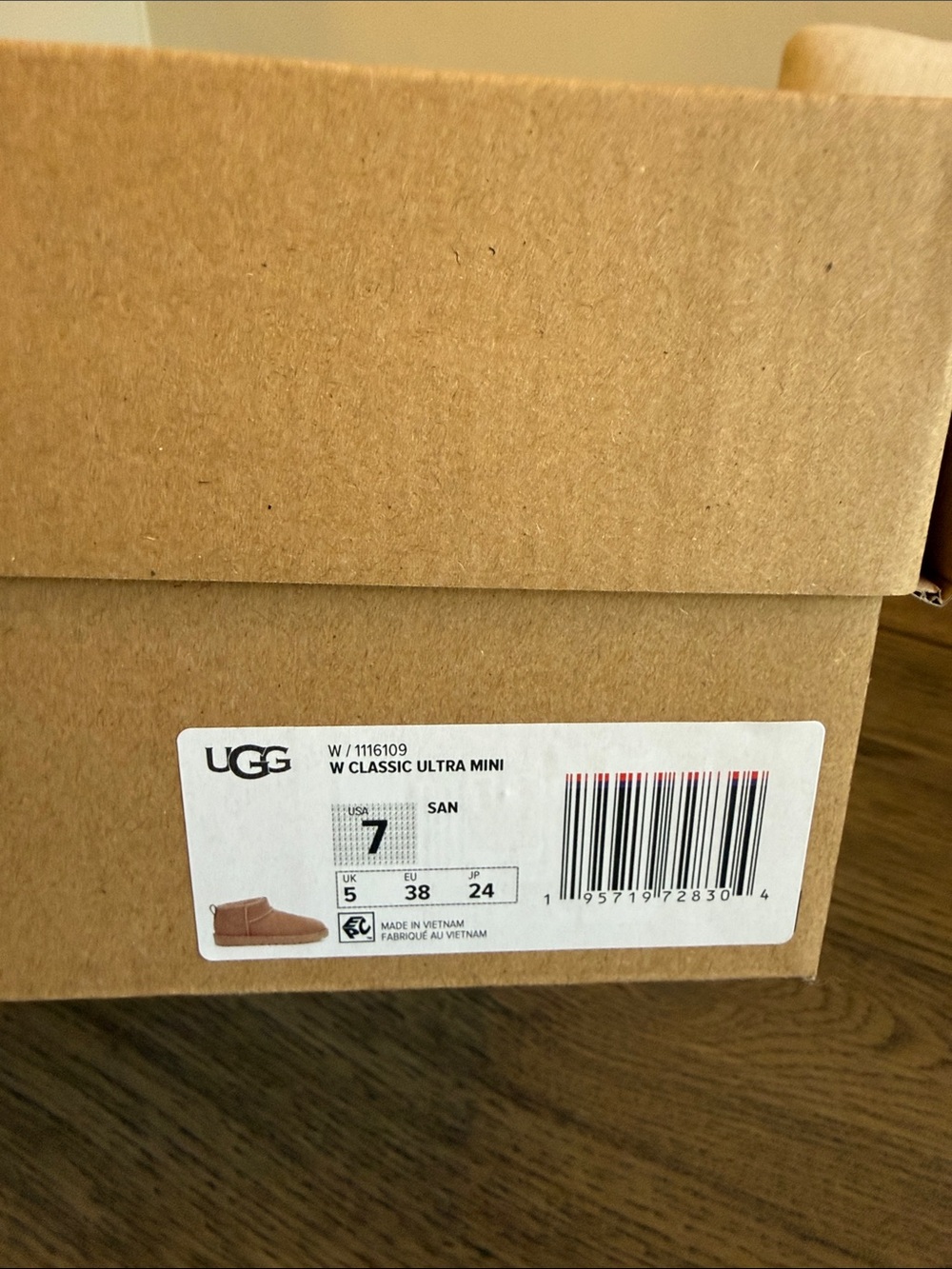UGG Women's Classic Ultra Mini in Sand - Picture 9 of 10
